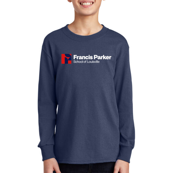 Youth Long Sleeve Core Cotton Tee - Screen Print Logo Thumbnail